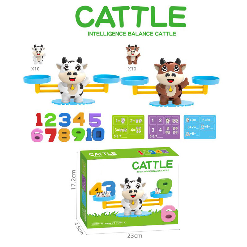 ESUN Montessori peso per bambini bilancia per animali giocattoli matematici apprendimento aritmetico scimmia bilancia per animali scala numero gioco giocattoli per l'apprendimento