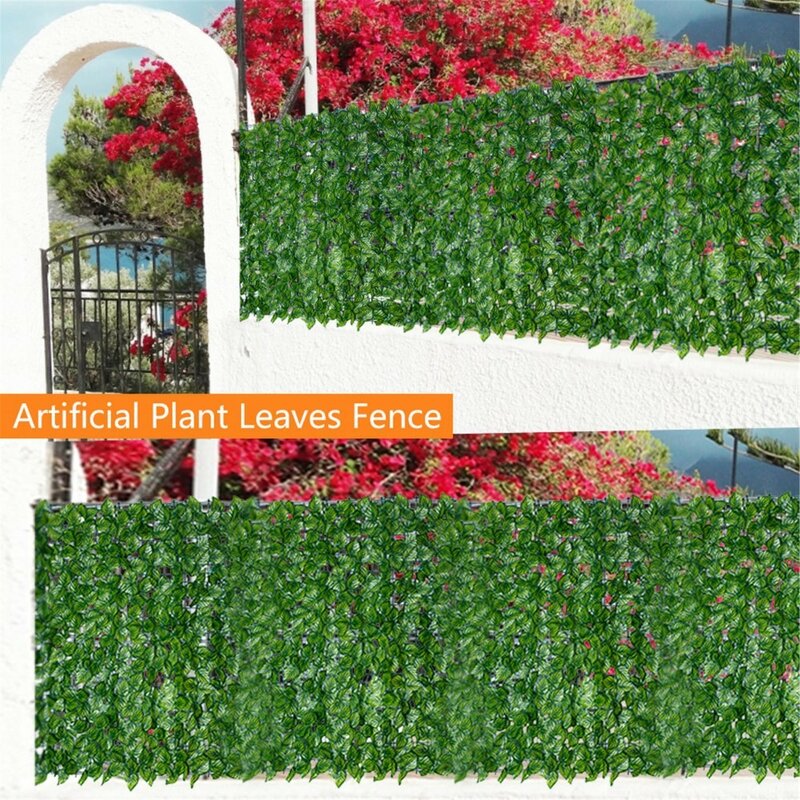 0.5 × 3メートル人工アイビープライバシーフェンス画面人工ヘッジフェンスとフェイクツタのつるの葉の装飾屋外装飾ガーデン