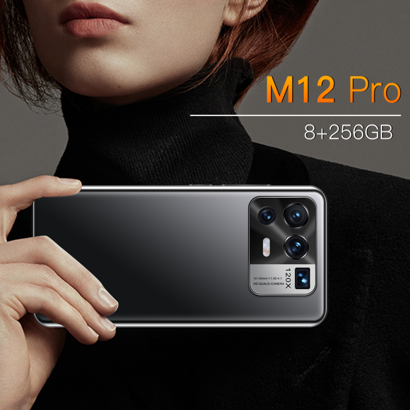 M12 pro 6.7inci smartfony Android 11.0 6800mAh Dual SIM 16GB RAM 512GB ROM 32 + 50MP 4G LTE 5G MTK6889 telefony komórkowe