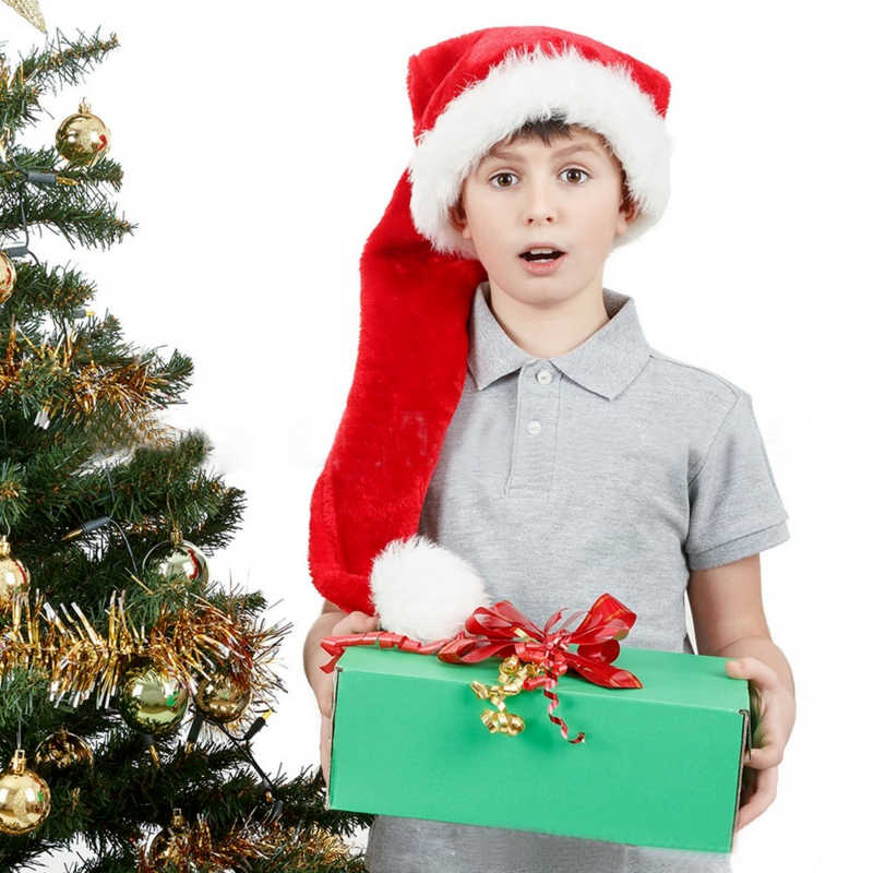 Czapki bożonarodzeniowe dla dorosłych/dzieci Comfort z podszewką gruby świąteczny długi szalik czapki zimowe Xmas Party Supplie kapelusz dla św. Mikołaja dekoracja świąteczna