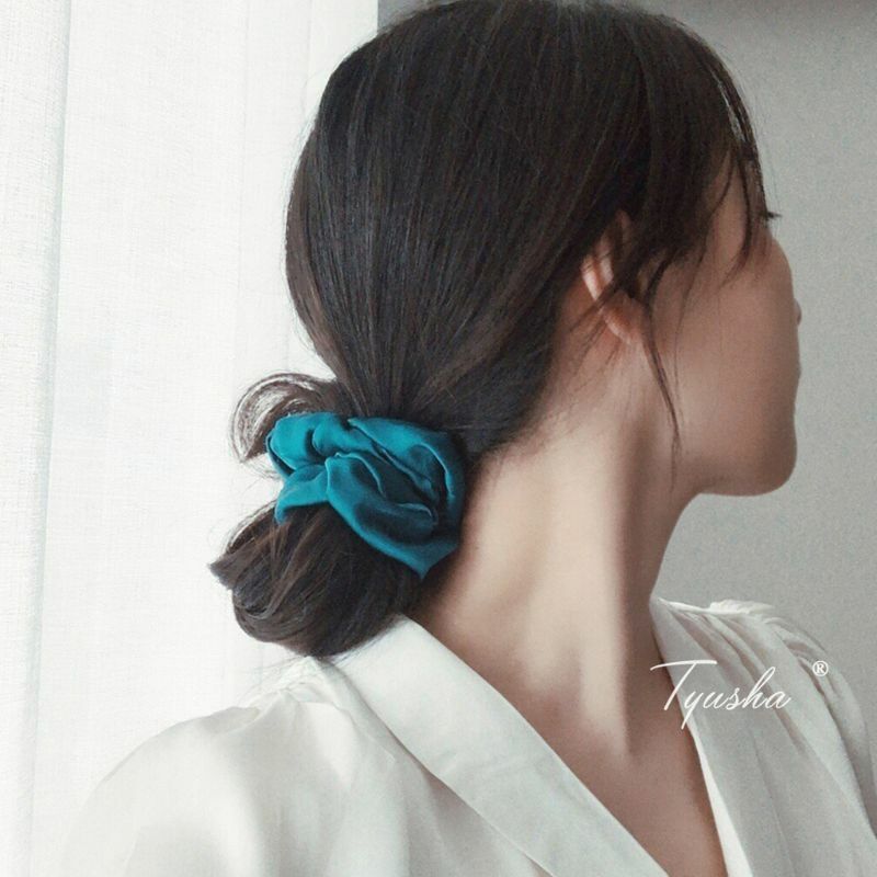 20 sztuk Korea Satin elastyczne gumki do włosów Scrunch kucyk Holder gumka do włosów krawaty jednolity kolor kobiety dziewczyny nakrycia głowy kucyk Holder