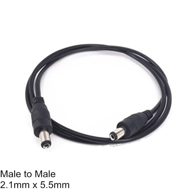Cable de extensión de CC macho a macho, conector de alimentación de 5,5mm x 2,1mm, adaptador de enchufe de 2M, 3M, 5M, 10M, 15M de largo para cámara LED CCTV DVR