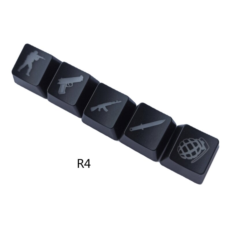 5Pcs OEM R4 Profile ABS Backlit Keycap Gaming Keycaps ปุ่ม Keycaps ABS สำหรับคีย์บอร์ด Cherry MX Mechanical CS GO