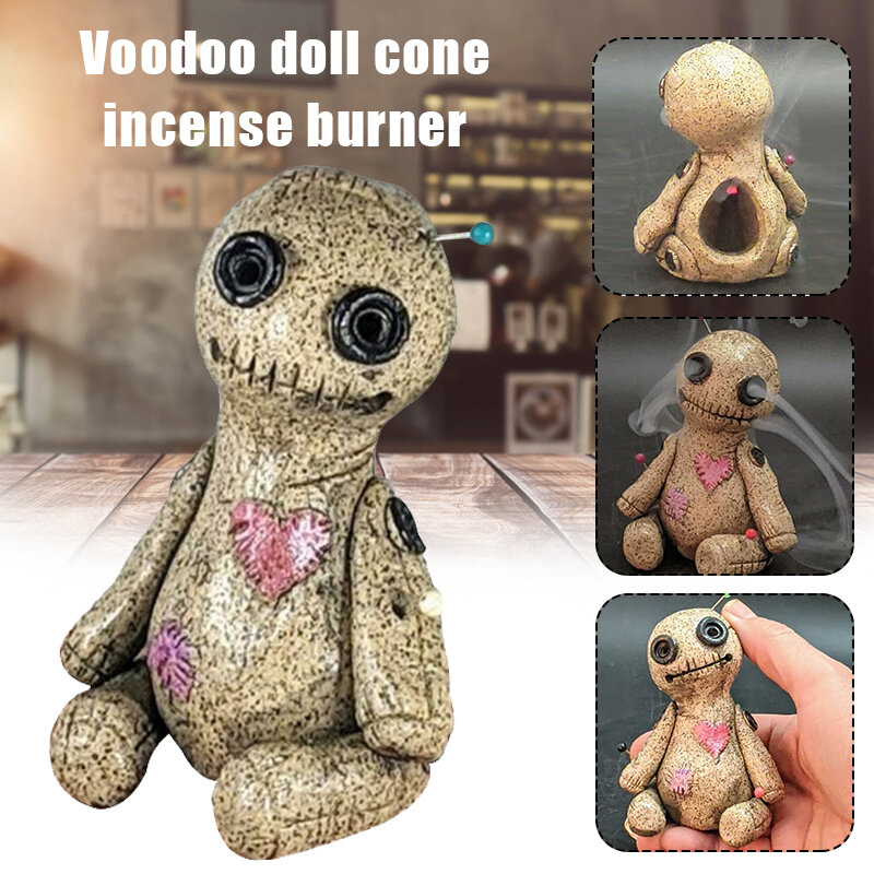 Voodoo – brûleur d'encens en forme de cône pour poupée, ornement de bureau en résine, accessoires décoratifs faits à la main, encensoir