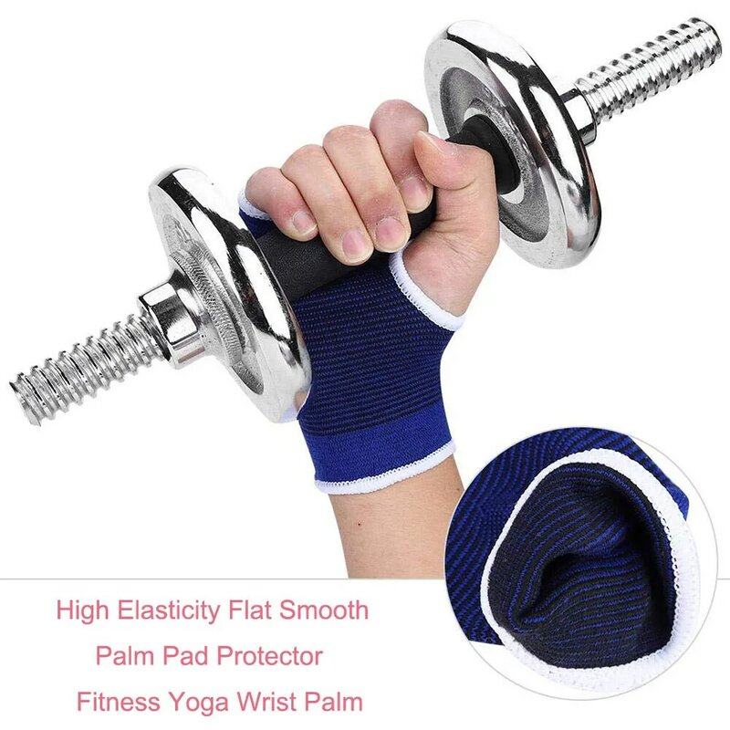 1Pair Hand Wrist High Elasticity Wristband Fitness Yoga Wrist Palm Compression Basketball Power lifting Sports Pad Protector