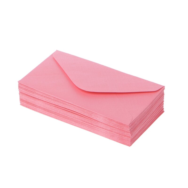 50 шт., цветные пустые бумажные мини-конверты в стиле ретро