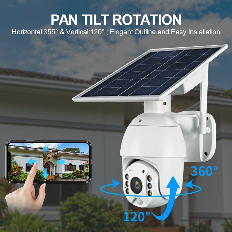 Inqmega 1080P Hd 4G Low Power Solar Camera Dual Audio Voice Inbraak Alarm Cam Zonnepaneel Outdoor Monitoring waterdichte Camera