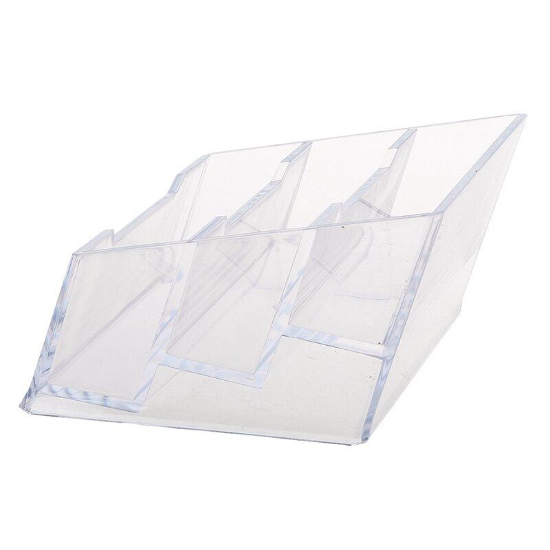 Plastic 3-Tier Design Clear Business Card Stand Holder