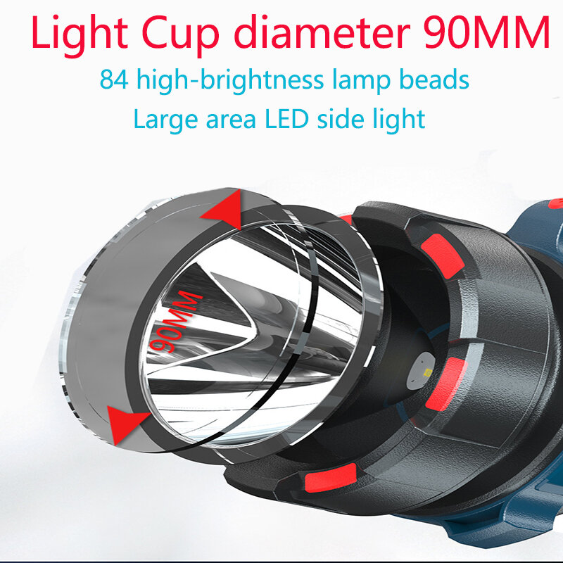 LED Tragbare Scheinwerfer Taschenlampe suchscheinwerfer Lampe 35W 4800mAh Super Helle für outdoor notfall camping Suchscheinwerfer mit COB