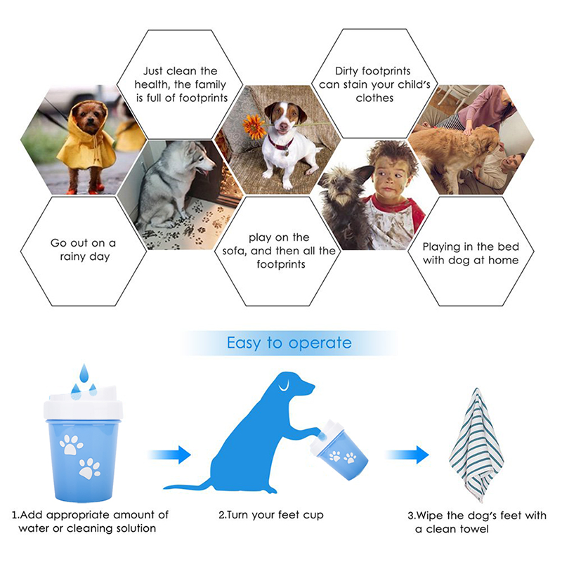 New Pet Paw Cleaner Cup Silicone morbido per cani strumento di lavaggio dei piedi piedi per animali domestici rondella gatto portatile pulizia della zampa sporca lavaggio spazzola tazza