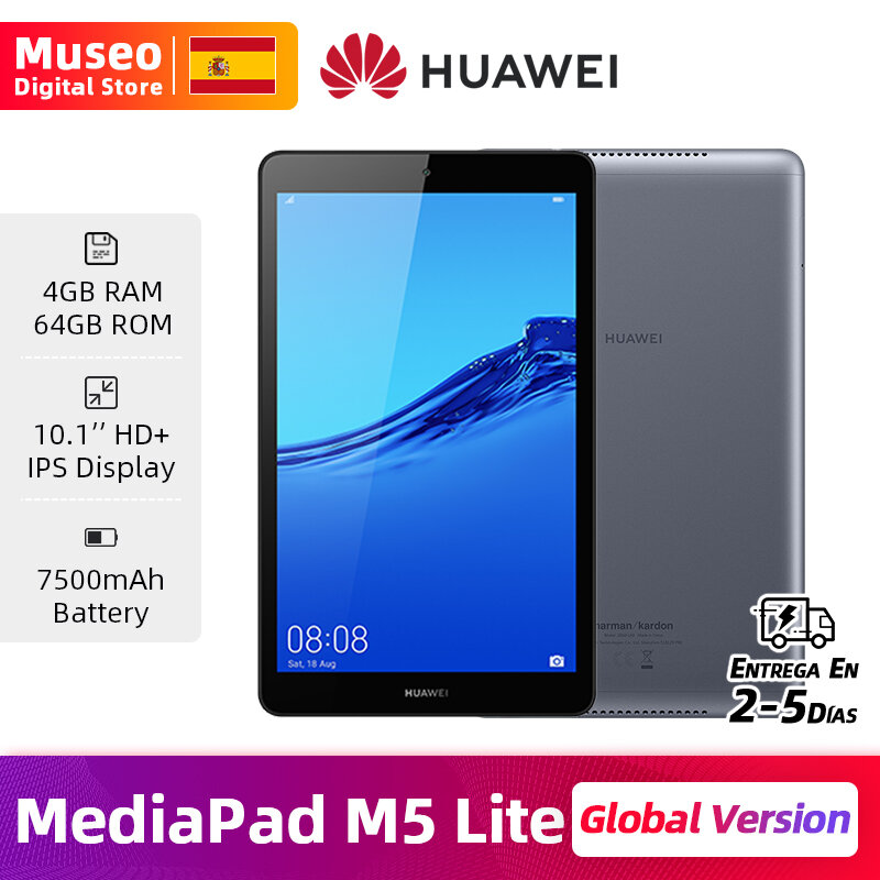 Versão global huawei mediapad m5 lite tablet pc 8.0 19191920x1200 display 3gb 32gb kirin 710 5100 mah android 9