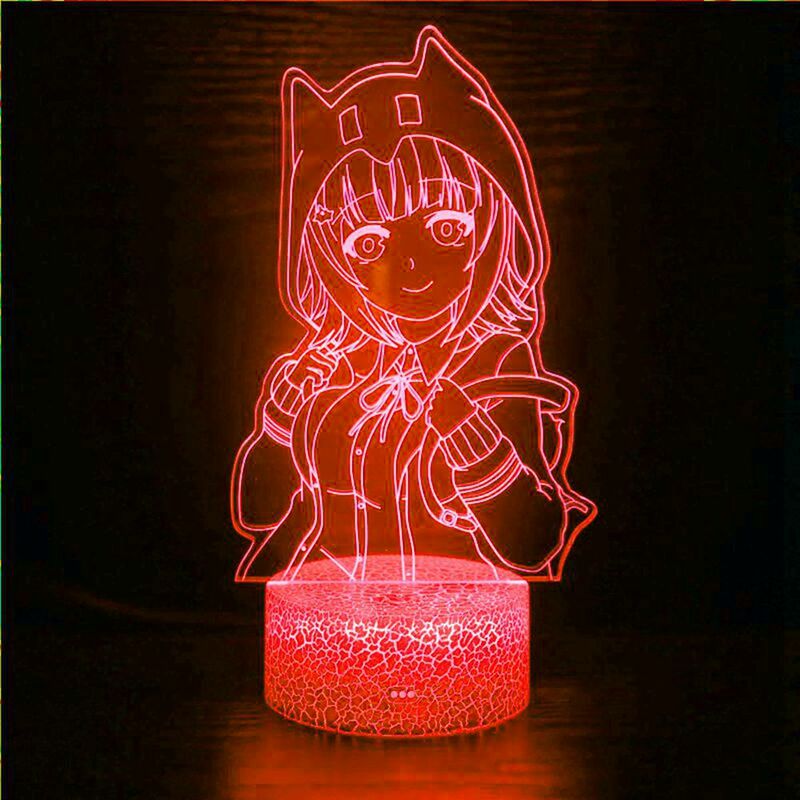 3D светильник Danganronpa 2 Chiaki Nanami, осветительная лампа, иллюзия света, менясветильник цвет, украшение для спальни, светодиодсветильник лампа