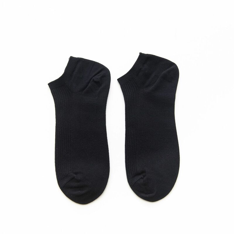 COZOK Men & Women Socks Breathable Sports Socks Solid Color Boat Socks Comfortable Cotton Ankle Socks Invisible Black Gray Blend