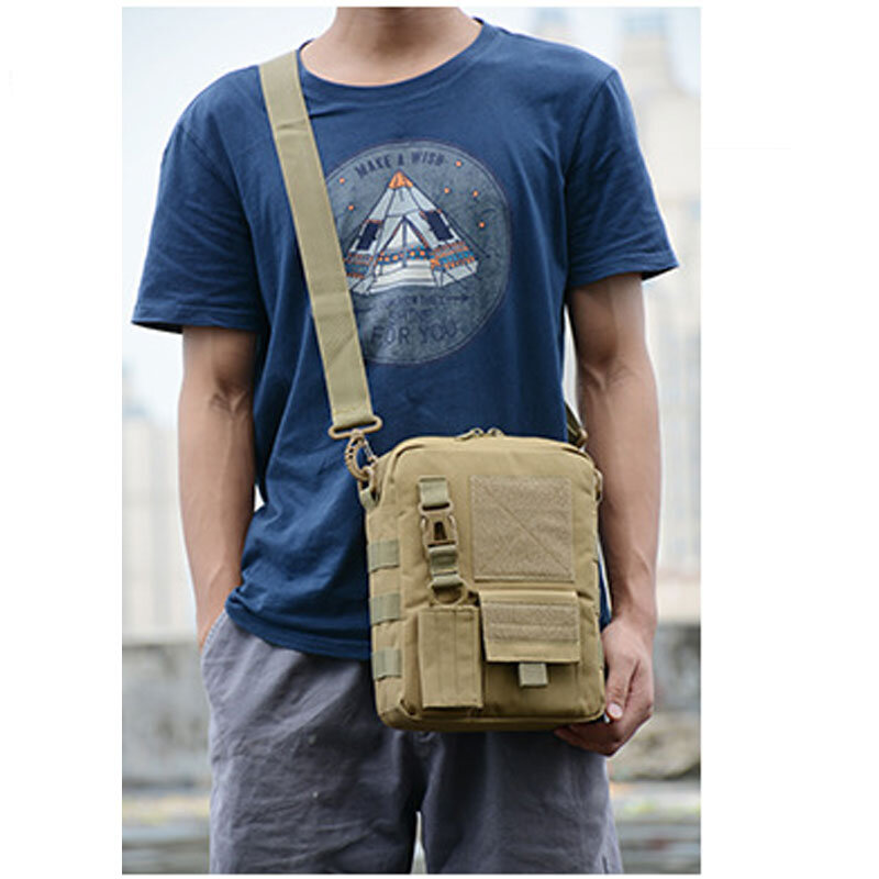 Military Tactical Shoulder Bag Unisex Military Messenger Backpack Camouflage Messenger Bag Outdoor Hunting Camping Bag