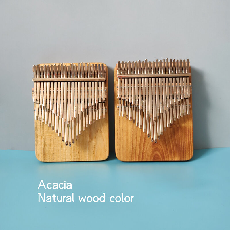 Cromática kalimba 42 teclas artesanal polegar piano dupla fileira teclado log cor instrumento musical de madeira