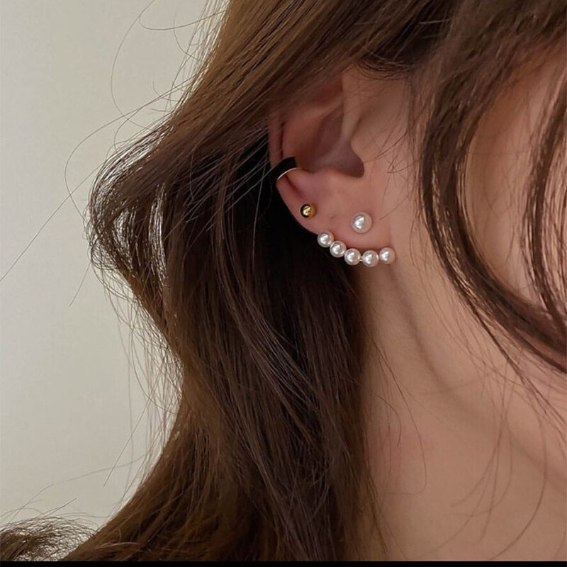 Momiji – ensemble de clous d'oreilles en perles d'eau douce pour femmes, breloque rétro Simple, assorti avec tout