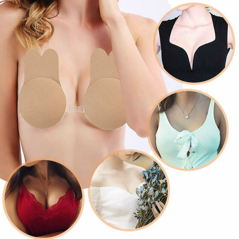 Invisible Silicone Nipple Covers Breast Lift Push Up Bra Tape Sticker Pad Summer Tops Soft Free Letter Tape Pair Pads Push