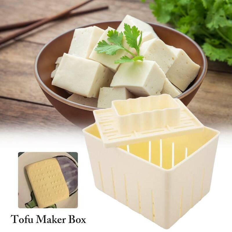 Kit de moules à pression en plastique pour Tofu fait maison, ensemble de Machine à faire soi-même, moule à soja avec chiffon au fromage, Cuisine, 1 pièce