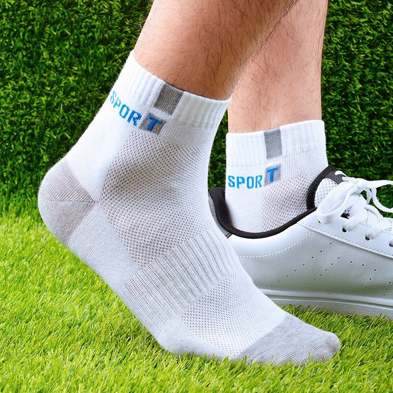 10 pçs/5 pares homens meias de algodão meias de negócios respirável primavera casual meias finas definir verão esporte tornozelo meias pacote