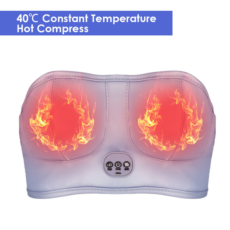 Masajeador de compresión en caliente recargable por USB, instrumento de aumento de pecho con 5 velocidades, temperatura constante, instrumentos de estimulación 3D