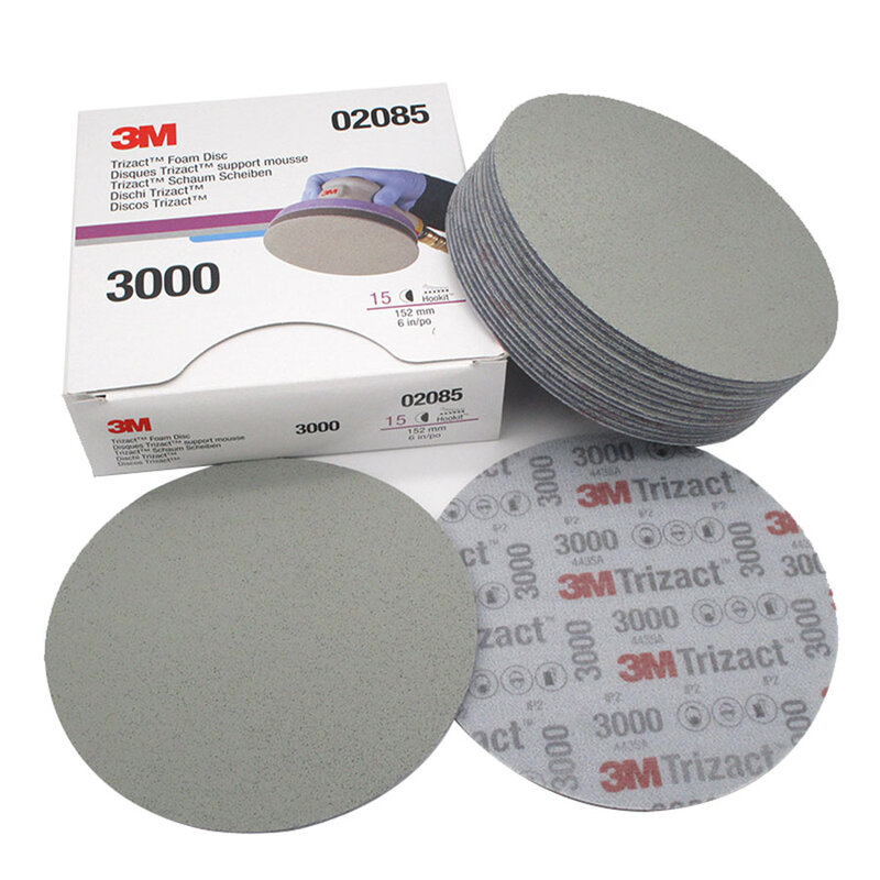 Пирамидный диск Trizact, 6 дюймов/152 мм, 3 м, наждачная бумага, зернистость 3000/5000, точное шлифование для полировки краски