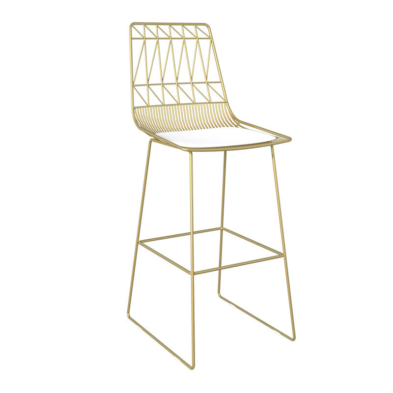 Скандинавский барный стул, комбинированный стул для отдыха, железный стул, золотой высокий стул, кофейный стул, парикмахерский стул, обеден...