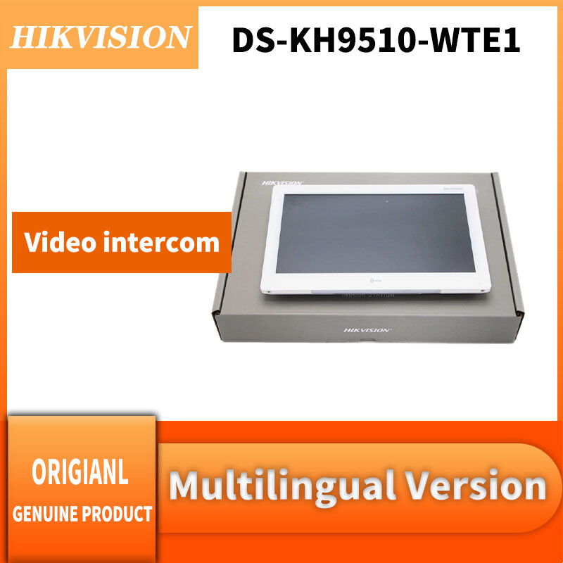 Hikvision DS-KH9510-WTE1วิดีโอ Intercom Android ในร่ม Station 10.1นิ้วหน้าจอสัมผัสที่มีสีสันมาตรฐาน POE WIFI Monitor