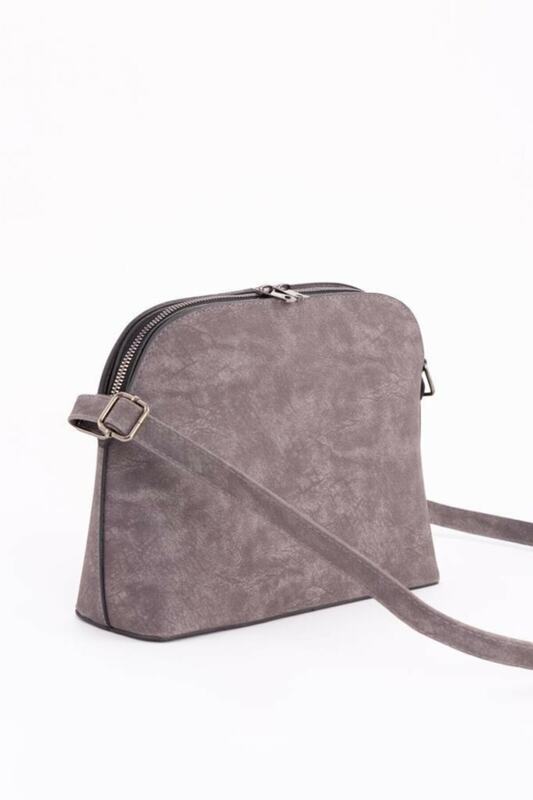 Women's Gray Leather Shoulder Bag 2021 Fashion Trend Shoulder Strap Waterproof Velvet Leather Casual Women's Shoulder Bag