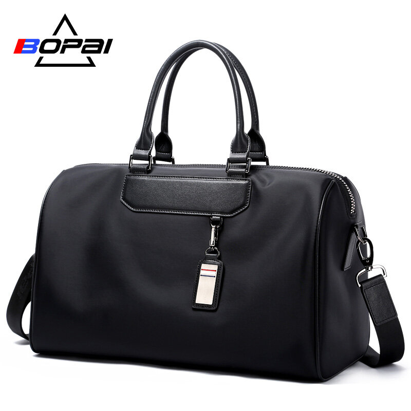 BOPAI-Bolso de viaje para hombre y mujer, bolsa organizadora de corta distancia, para viaje de negocios, color negro, Unisex