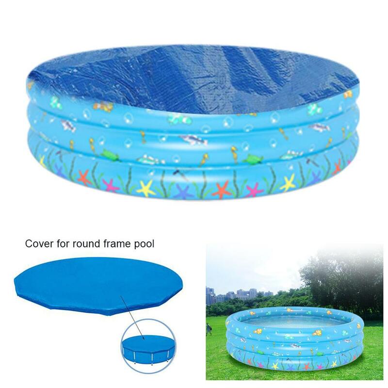 New Swimming Pool Cover Cloth Tarpaulin Waterproof Rain Cloth Inflatable Swimming Pool Dust Cover Diaper Round Durable PE Cloth