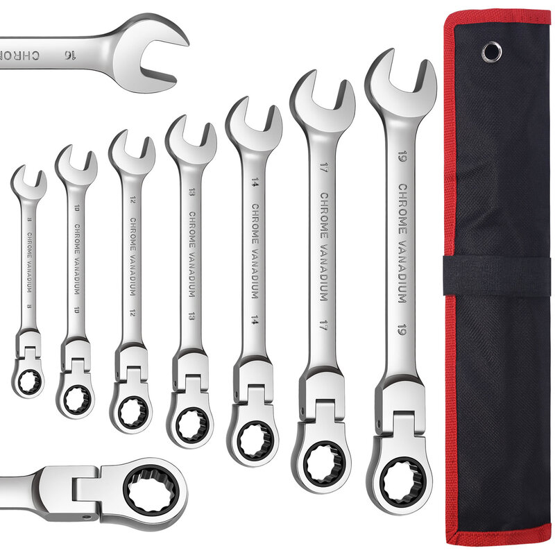 Ratchet Wrench Tool Set of Combination Tool 72-tooth Combination Universal Wrench Car Repair Flexible Head Ratcheting Wrench