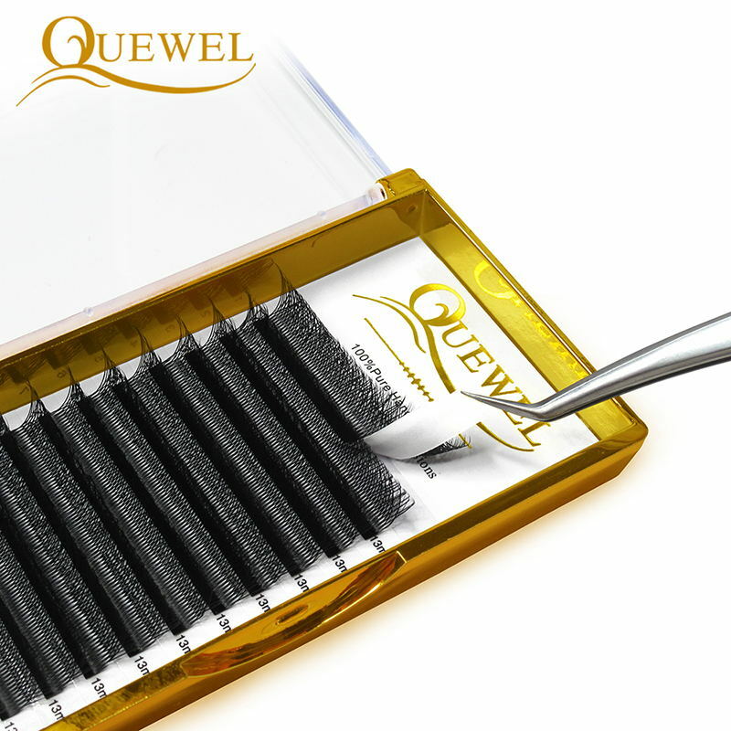 Quewel – Extensions de cils en forme de W, Volume individuel, Double pointe, Fans de boucles C/D, nouvel outil de maquillage