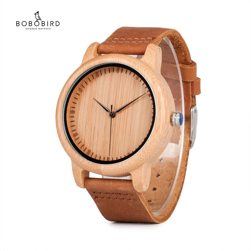 Bobo bird relógios masculinos para homens e mulheres, relógio de bambu masculino e feminino, relógio de quarto, logotipo personalizado de madeira, peças de tempo