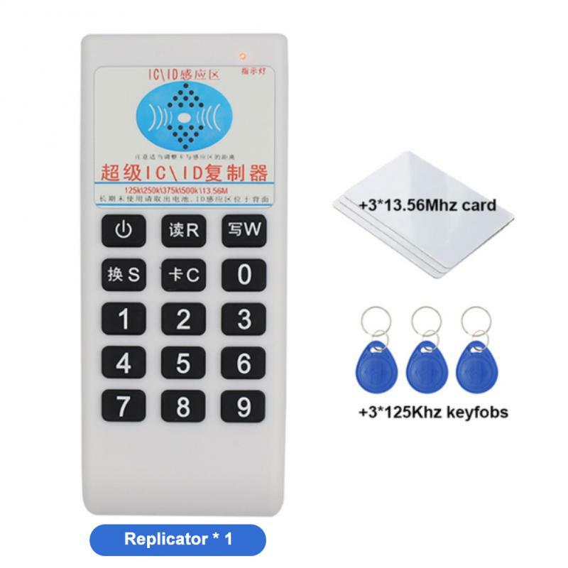 Duplicador de copiadora portátil, lector y escritor de tarjetas IC RFID NFC, 125Khz-13,56 MHZ, Control de acceso, réplica de tarjetas, versión en inglés