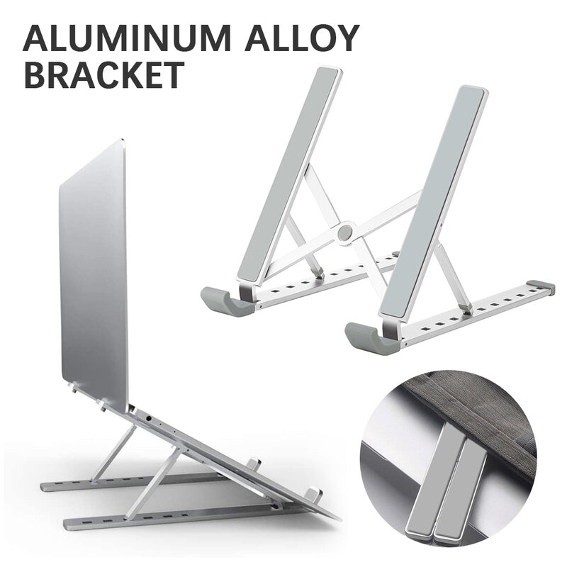 Soporte plegable para ordenador portátil, Base de aluminio ajustable para tableta, escritorio, mesa, Notebook, Macb