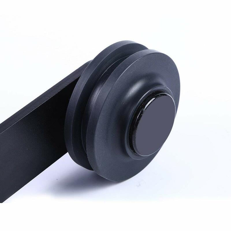 Gifsin Schuifdeuren Schuur Deur Hardware 4-9.6FT Black Carbon Stalen Schuifdeuren Schuur Deur I-Vormige Track Roller Voor Dubbele Deur