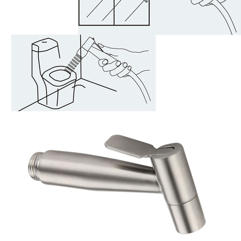 304Stainless Steel Bathroom Sprayer Toilet Heat-Resistant Handy Handheld Bidet Sprayer High Pressure Bidet Nozzle Plenty Of Uses