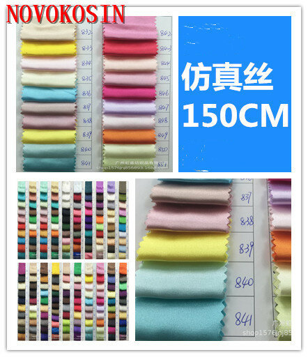Soft Elastic Satin 150cm Width Fabric Evening Dress Faux Silk Material