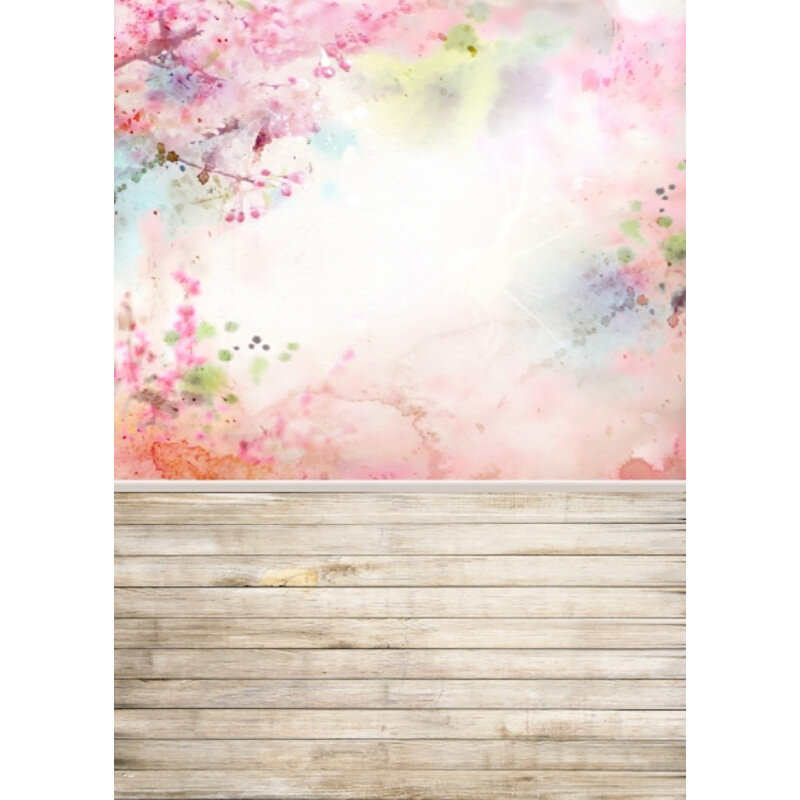 Виниловый фон для фотосъемки SHENGYONGBAO на заказ с изображением деревянных досок LICJD-3508