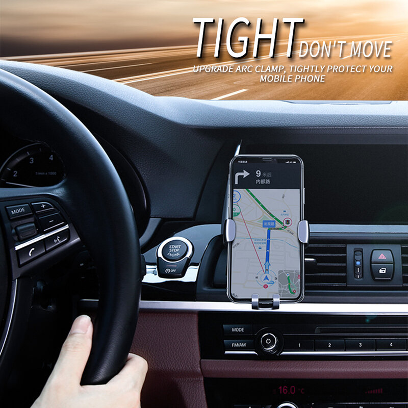 Luckybobi – support GPS universel pour voiture, Clip de gravité en alliage sans magnétique pour téléphone
