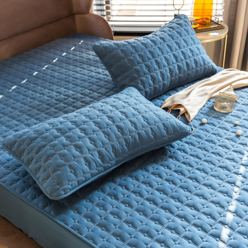 Funda de almohada antiácaros acolchada, suave, antibacteriana, de algodón, para decoración del hogar y dormitorio, ropa de cama, 48x74cm