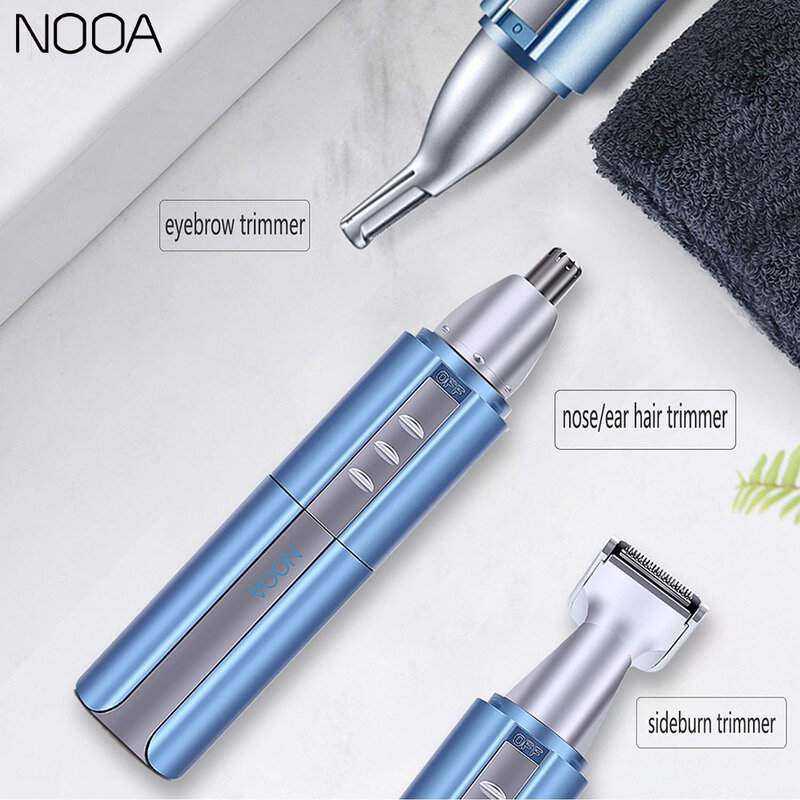 NOOA ใหม่ไฟฟ้าจมูกผม Trimmer สำหรับชายตัดผมจมูก Sideburn Trimmer สำหรับจมูกและหูผม Clippers