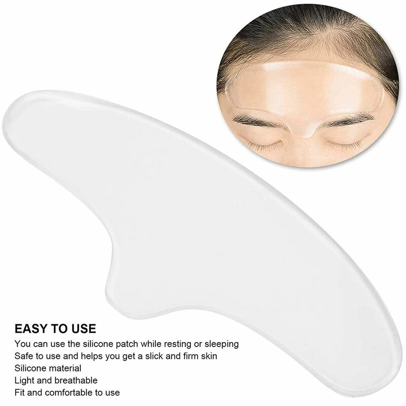Remendo de silicone reutilizável da testa macio e confortável fácil de transportar anti enrugamento levantamento máscara de olho ferramenta de cuidados com a pele