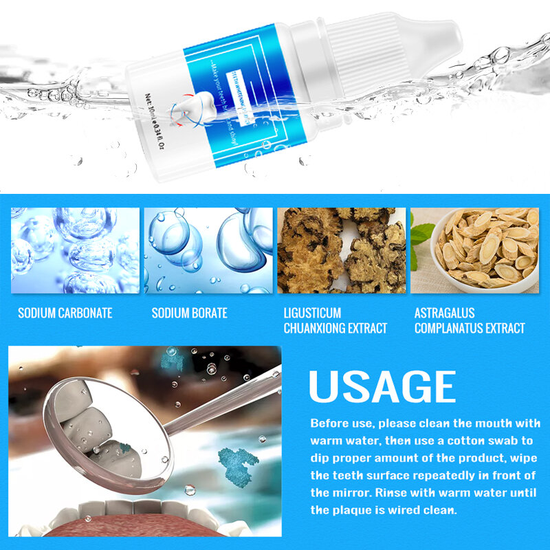 OMY LADY Teeth Whitening Essence Powder Oral Hygiene Cleaning Serum Removes Plaque Stains Tooth Bleaching Dental Tools