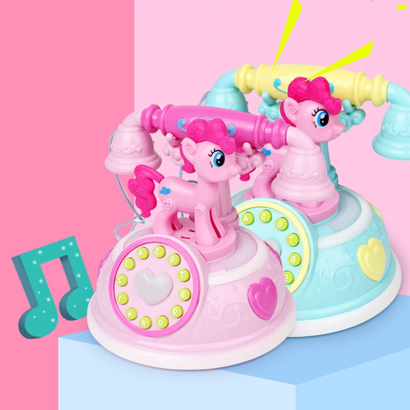 Игрушка для детей в стиле ретро, лошадь, пони, игрушка для раннего развития, игрушка для детей, мой маленький телефон, музыкальная игрушка дл...