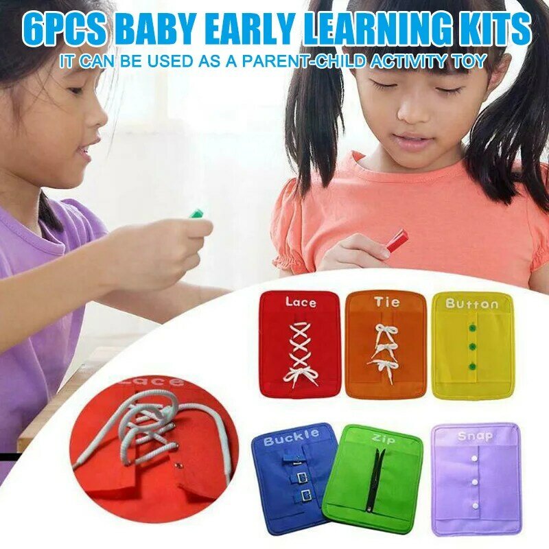 Dressing Learning Boards Early Learning Kits Set Essential Skills Toys Set for Toddlers SP99