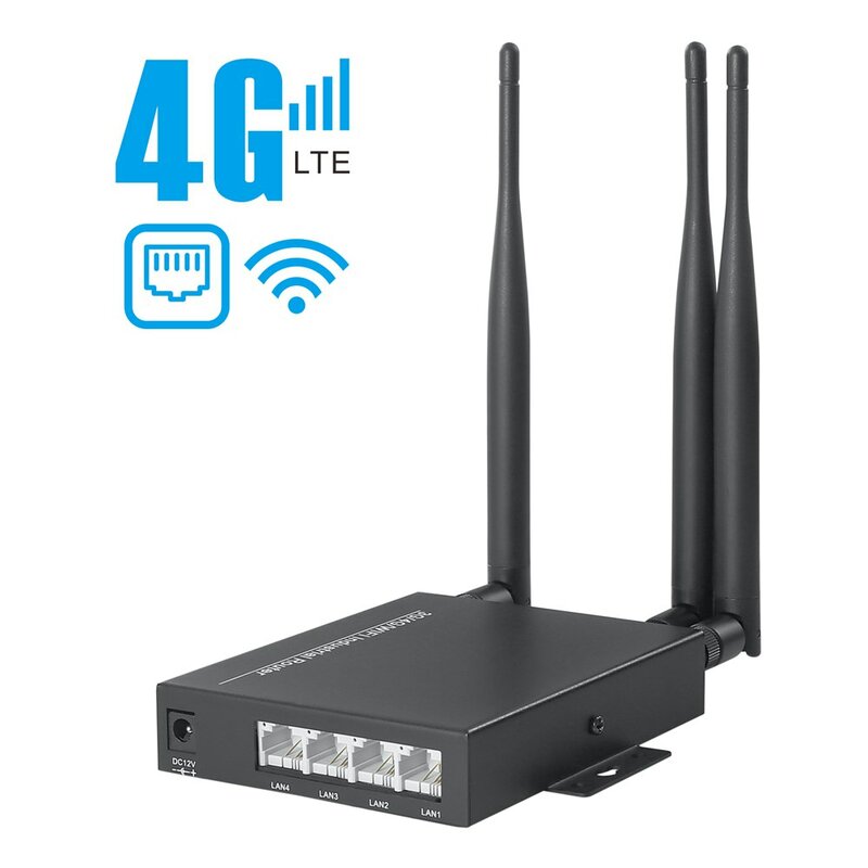 Router 4G Industri Sinyal Super Kuat Beberapa Antena 4G LTE WIFI Router Sinyal Tinggi Multi Band Router 2.4G RJ45 Kartu SIM