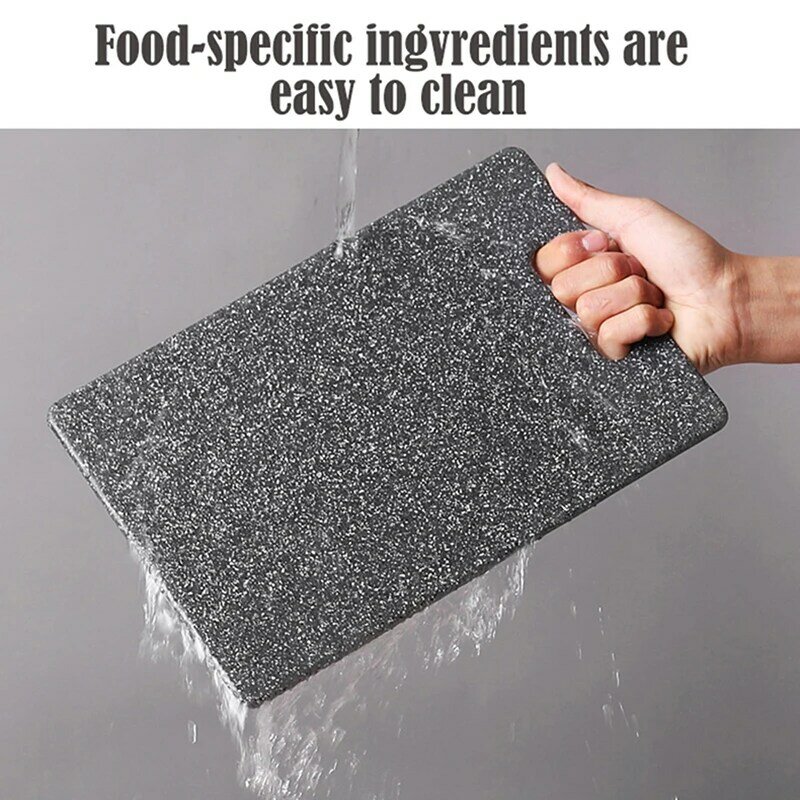 New 1pc Plastic Cutting Board PP  Environmental Kitchen Chopping Board Unique Marble Appearance Design Dishwasher Safe
