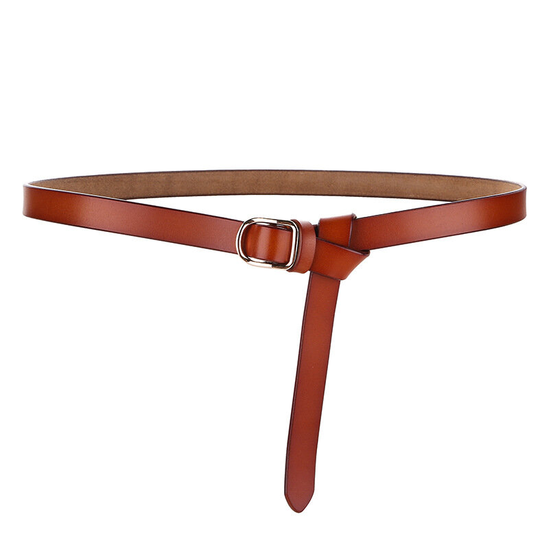 Cinturón de lujo de cuero genuino de vaca para mujer, cinturón decorado para Vestido vaquero, cinturones de diseñador