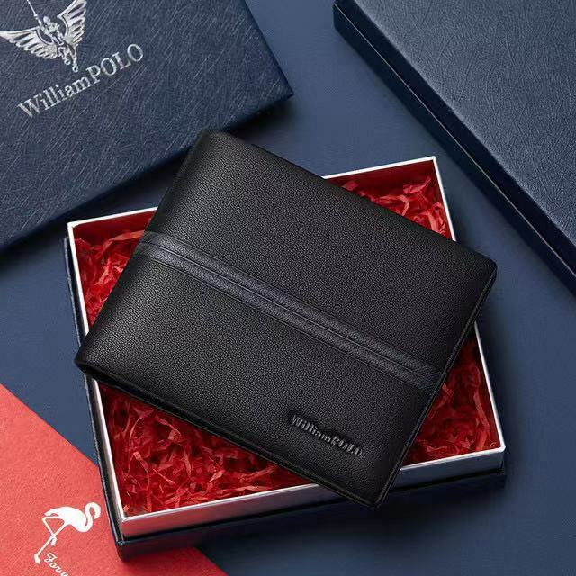 メンズ財布カードホルダー高級レザークリスマスギフトセット男性のための財布カード財布財布PL201510